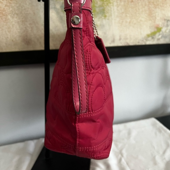Coach Pink Raspberry Quilted Tote Bag - Picture 7 of 13